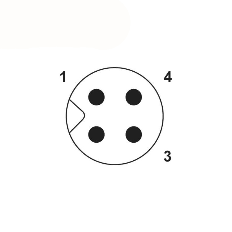 M5 3pins A code male to female straight cable,unshielded,PUR,-40°C~+105°C,26AWG 0.14mm²,brass with nickel plated screw